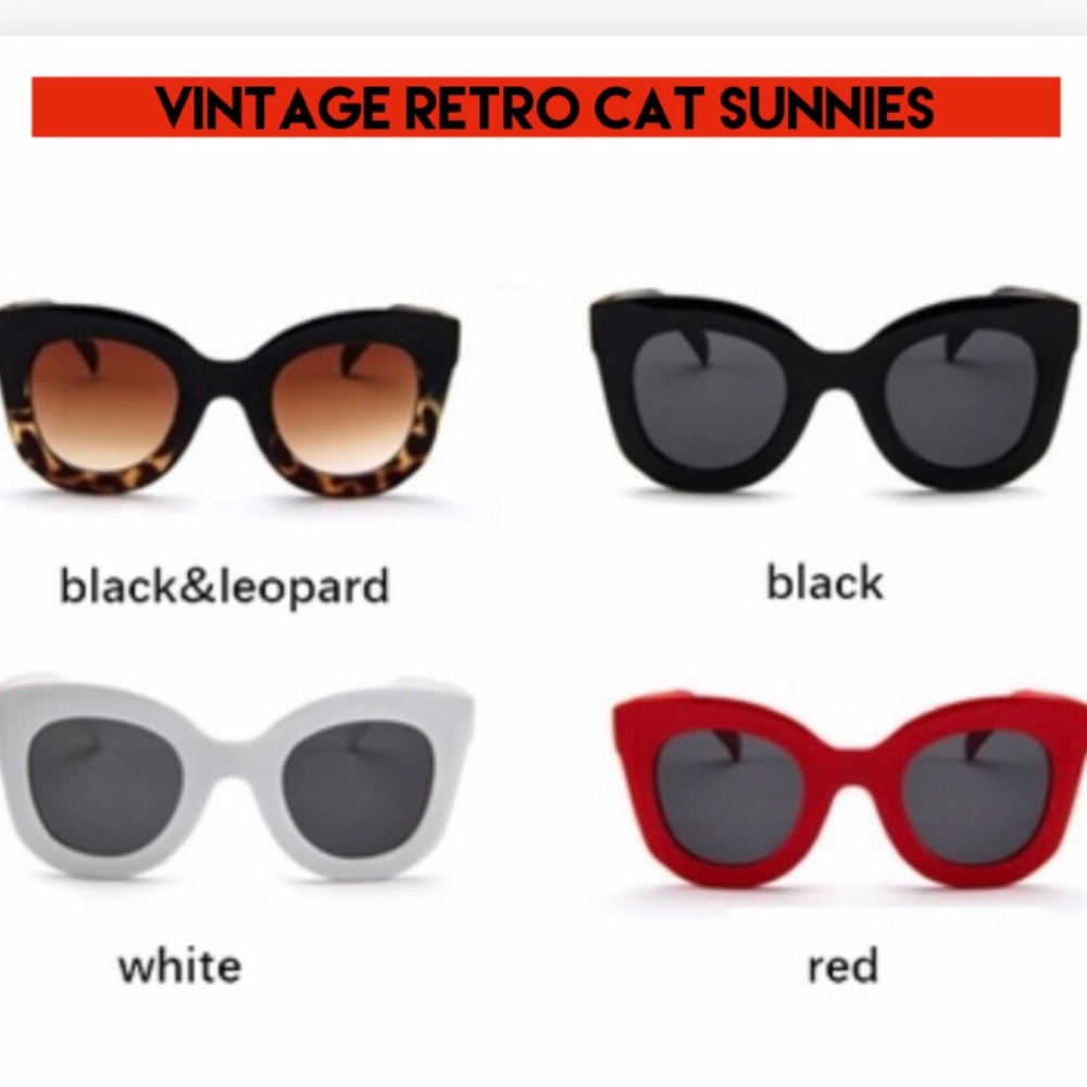 Vintage retro cat sunglasses NWOT